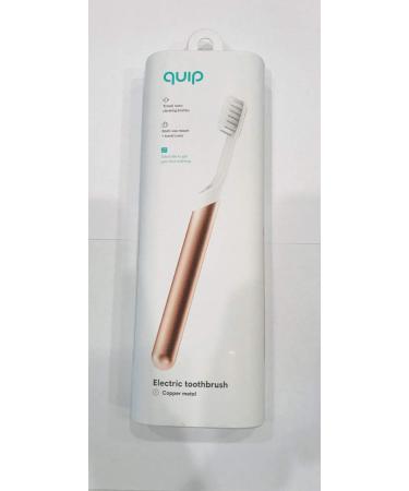Quip Electric Toothbrush - Copper Metal | Electric Brush with Travel Cover Mount (New Edition) - Buy Online on SooperMarket.com