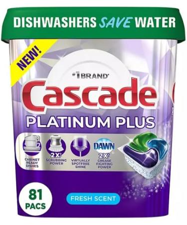 Buy Cascade Platinum Dishwasher Detergent Powder 92 ActionPacs - Fresh Scent 51.2 oz | Best International Shipping - Buy Online on SooperMarket.com