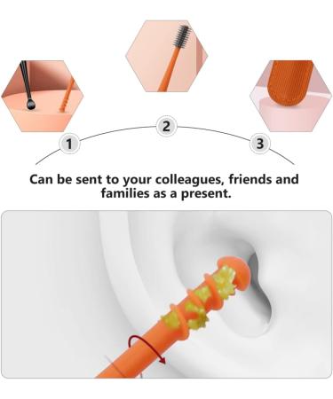 Professional Double-End Earwax Removal Tool Set - Spiral Remover with Storage Pick - Orange Dark Grey - 4 Sets - Buy Online on SooperMarket.com