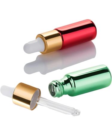 Tianzd 6-Pack 5ml Empty Chrome Purple Drip Bottles with Glass Pipette - Ideal for Perfume & Essential Oils - Buy Online on SooperMarket.com