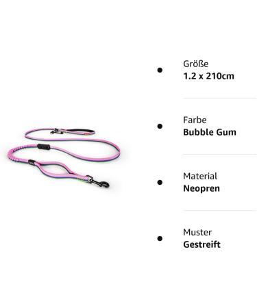 Ezydog Jogging Leash for Small & Medium Dogs - Reflective Elastic 210cm Bungee Jogging Leash - Perfect for Runners - Bubblegum Color - Buy Online on SooperMarket.com