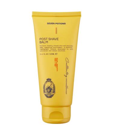 Seven Potions Post Shave Balm for Men Calms Skin Irritation Retains Moisture Soothing Hydrating Lightweight Formula Natural Vegan Cruelty-Free Aftershave Lotion (100ml)