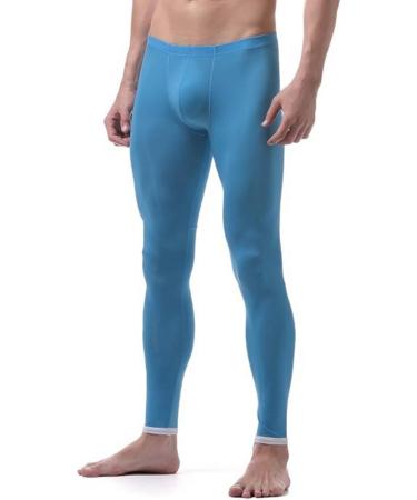 K-Men Men's Ice Silk Low Rise Slim Legging Pant Mesh Long Trousers - Small Blue - Buy Online on SooperMarket.com