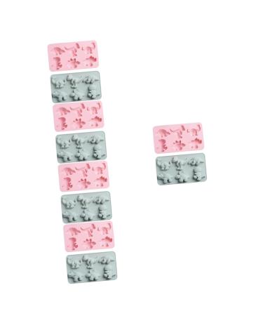 MAGICLULU 3D Birthday Cake Pan 10 Pcs Dinosaur Cake Mold Candy Jelly 3 Cube Moulds 28X16.2CMx5pcs