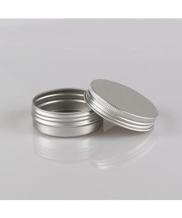 12 Pack of 40ml Silver Aluminum Screw Cap Cream Cans - Empty Round Cosmetic Containers with Stickers - Ideal for International Shipping - Buy Online on SooperMarket.com