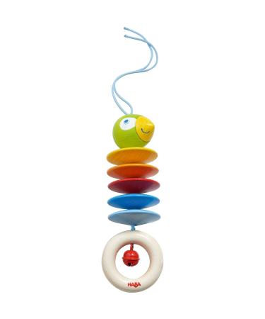 HABA 305230 - Han figure parrot baby toys for baby seats play coach cot and stroller with bells wooden toys from 6 months