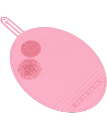 Brush Cleaning Mat Makeup Brush Cleaning Mat Scrubbing Mat for Daily Use Valentine's Day All Pink - Buy Online on SooperMarket.com