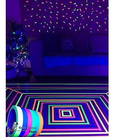 GreyParrot Tape UV Tape Blacklight Reactive  (6 Pack)  (6 Colors)  33ft Per Roll  Fluorescent Cloth Tape  Glow in The Dark Tape Under UV Black Light 0.59in x 33ft - Buy Online on SooperMarket.com