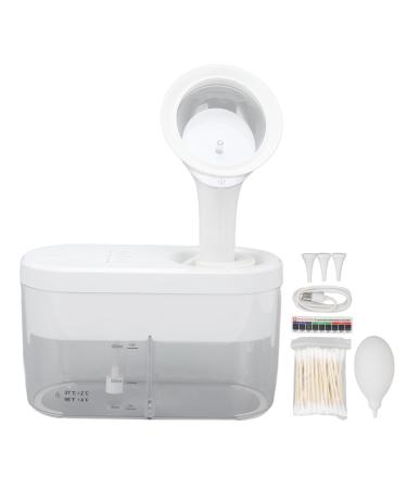 Electric Ear Wax Removal Tool Professional Ear Irrigation Flushing System 4 Cleaning Modes Ear Cleaning Kit with Sewage System for Adults Kids (White Kit)