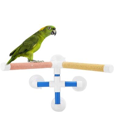 Birds Shower Perches Parrots Shower Standing Bird Perches Stand Toy with Suction Cups for Budgies Parakeet Cockatiel - Buy Online on SooperMarket.com