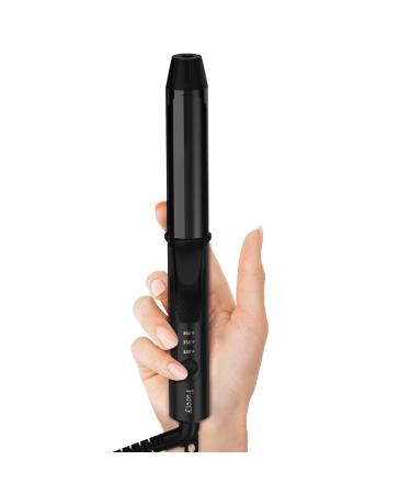 Travel Curling Iron 1 Inch Mini Curling Iron Travel Size with 3 Adjustable Temp Ceramic Mini Hair Curler with Keratin&Argan Oil Infuse Dual Voltage Includes Storage Bag