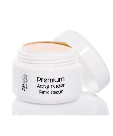 35g Acrylic Powder Pink Clear for nail design in studio quality 35 g (1 pack)
