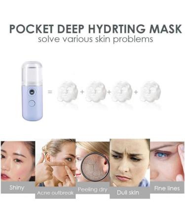 Mini Facial Mister & Steamer USB Rechargeable Mist Sprayer for Face Daily Makeup Skin Care - Blue 30ml - Buy Online on SooperMarket.com
