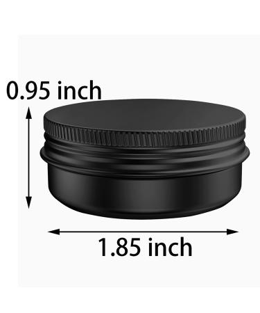 20-Pcs Axe Sickle 1oz Aluminum Tin Jars | Leak Proof Cosmetic Containers with Screw Lids for Salves, Lip Balm | 30mL Black - Buy Online on SooperMarket.com