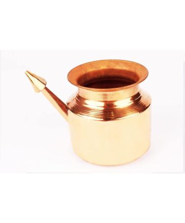 RSGM Copper Ayurvedic Jal Neti Pot for Sinus Congestion Nasal Cleaning