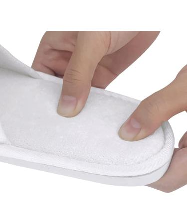 Jomix Unisex Washable Terry Slippers - 2 Pair Set for Guests | Soft Bathing Shoes for Travel & Hotel | Rust Chicks 36/37 EU - X-Schmal - White - Buy Online on SooperMarket.com