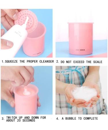 Face Cleanser Foamer Makeup Wash Bubble Maker Travel Household Rich Foam Maker Cup Pink Cleansing Appliances Brushes - Buy Online on SooperMarket.com