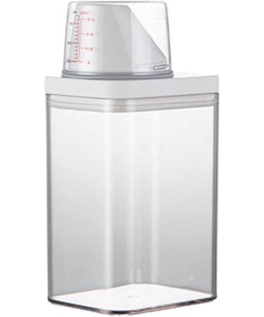 Laundry Detergent Dispenser Washing Powder Storage Detergent Container with Measuring Cup Laundry Powder Container Fabric Softener Box Detergent Dispenser for Bathrooms Toilets 1100ml - Buy Online on SooperMarket.com