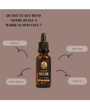 100% Organic Castor Oil for Men - Pure & Natural Beard Hair & Nail Care | 30ml - Buy Online on SooperMarket.com