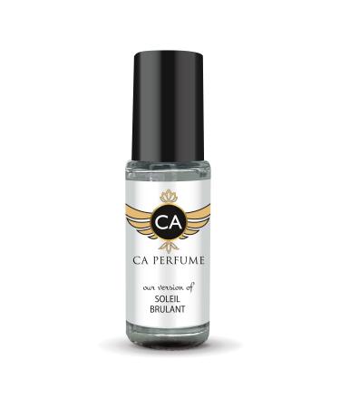 CA Perfume Impression of Tom F Soleil Brulant For Women & Men Replica Fragrance Body Oil Dupes Alcohol-Free Aromatherapy Sample Travel Size Concentrated Long Lasting Attar Roll-On 0.14 Fl Oz/4ml-X1