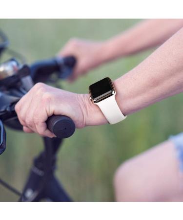 3 Pack Silicone Sport Bands Compatible with Apple Watch 38/40/41mm - White Grey Black - Replacement Straps for iWatch Series 8 7 6 5 4 3 SE - Men Women - Small Size - Buy Online on SooperMarket.com