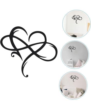 Cabilock 1pc Iron Pendant Home Pendant Heart Shaped Pendant Hanging Heart Wall Decor Decoration Love Black 40x35cm - Buy Online on SooperMarket.com