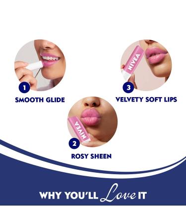 Nivea Lip Soft Rose 0.16oz Blister Pack - Hydrating Rose Lip Balm - Buy Online on SooperMarket.com