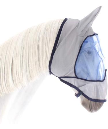Bucas Buzz-Off Deluxe Fly Mask with Ears - Blue XS | Premium Horse Fly Protection | International Shipping Available - Buy Online on SooperMarket.com