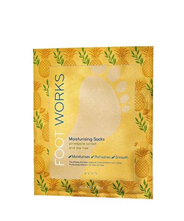 AVON Moisturizing Socks Foot Socks with Pineapple & Tea Tree Oil *NEW*OVP*