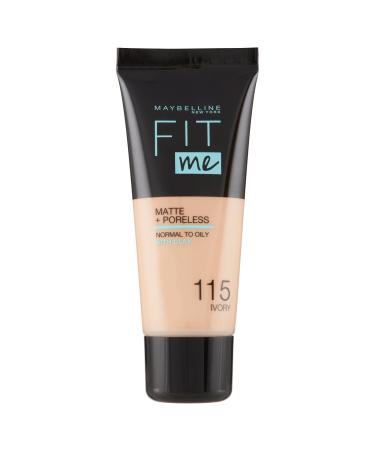 Maybelline New York - Fit Me Matte Foundation Refines the pores shade 115 Ivory- 30 ml