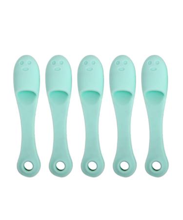 Silicone Nose Brush Face Scrubber Manual Blackhead Remover Exfoliator Finger Pad Nose Pore Wash Skin Care Beauty Tool 5PCS Silicone Nose Brush