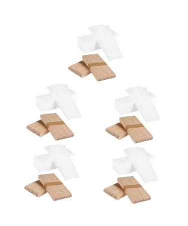 Beavorty 1000 pcs wax papier wax pours Small wax stabbing wax strips for the face grow wax strip set waxed body wax wax suite wood