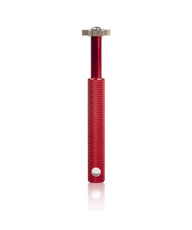 HIFROM Groove Sharpener with 6 Heads - Golf Club Groove Sharpener Re-Grooving Tool and Cleaner for All Irons Pitching Sand Lob Gap and Approach Wedges and Utility Clubs  Red