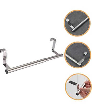 ABOOFAN Telescopic Towel Rack Clothes Hanger Hangers Metal Towel Bar Cabinet Door Towel Rack Steel Shelf - Buy Online on SooperMarket.com
