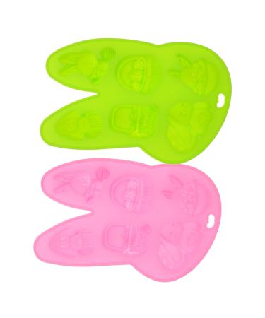 Zerodeko 2pcs Rabbit Head Silicone Mold Baking Supplies Silica Gel Biscuit