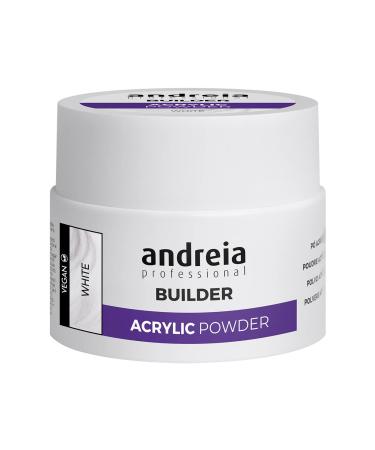 Andreia Professional Acrylic Builder Powder for Nail Extensions - Self Levelling Durable Long Lasting - Salon Quality - White 35g Powder White 35g