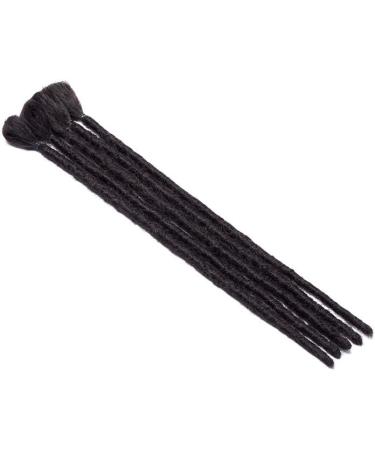 Silk-co All Human Handmade Dreadlocks Braiding Hair Extensions 12" Crochet Braids Reggae Hip-Hop Hairpiece Handmade for Braiding Dark Brown  - Buy Online on SooperMarket.com