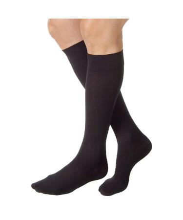 JOBST Relief Knee Highs 20-30 mmHg Compression Stockings Closed Toe Black Size M Petite