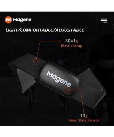 Magene H64 Heart Rate Monitor with Chest Strap - ANT+/Bluetooth Sensor for Bike Computers & iOS/Android Apps - Buy Online on SooperMarket.com