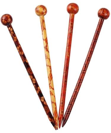 Handmade Wooden Hair Sticks for Women - Hellery 4 Pack Hairpin Fashion Accessories - Buy Online on SooperMarket.com