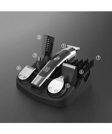 Buy Electric Hair Clipper Set with Digital Display - Cordless Hair Clipper & Scissors - 162mm Gray for Home Use - Buy Online on SooperMarket.com