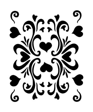 Eulenspiegel 109373 - Facepainting stencil - Retro Hearts