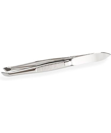 REMOS Hardened Steel Tweezers - 8 cm Cranked & Slanted Tip for Precision | International Shipping - Buy Online on SooperMarket.com