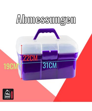 PFIFF 100576 Children's Grooming Box - 6-Piece Horse Care Kit Purple | International Shipping Available - Buy Online on SooperMarket.com