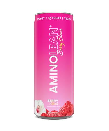 RSP NUTRITION AminoLean Energy Drink - Sugar Free Vegan Amino Acids No Jitters Berry Elixir 12 Pack - Buy Online on SooperMarket.com