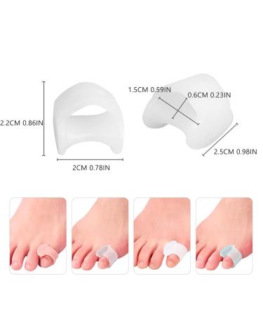 Gel Toe Separators for Overlapping Toes & Hammer Toe Straightener - Bunion Corrector & Spacer for Pinky Toe - Light Blue, One Size - Buy Online on SooperMarket.com
