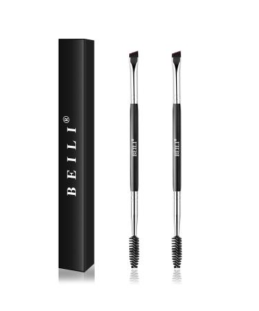 Beili duo eyebrow brush eye brush eyelashes mascara brush mascara kamm make-up brushed eyebrow eye brush for eyes make-up eyelashes 2pc-ba18