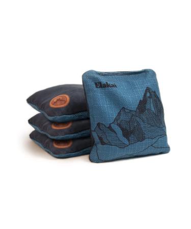 Elakai Cornhole Bags All Weather Dual Sided Slick and Stick Regulation Size and Weight Set of 4 Regulation 6 in x 6 in Lake Blue