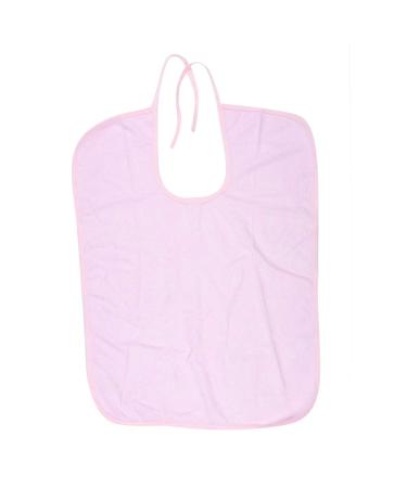 Adult Bib Skin-friendly Soft Waterproof Waterproof Bib Eating for(Light pink 50 * 70)