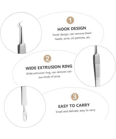 HAPINARY 6 Pcs Clip Pimple Extractor Kit Blackhead Extraction Pimple Remover Stainless Steel Silver - Buy Online on SooperMarket.com